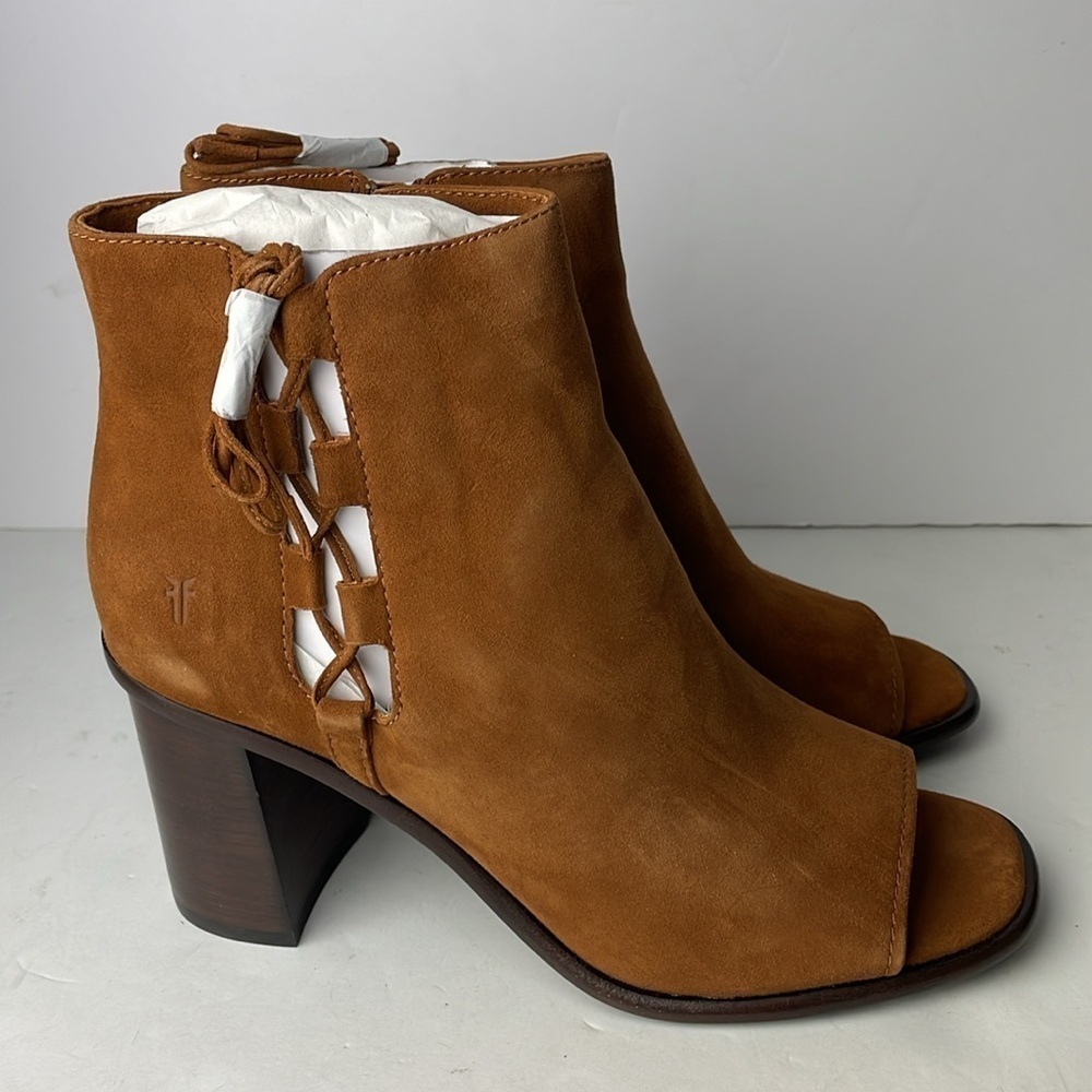 NEW Frye Amy Side Ghillie Open Toe Ankle Boots 9 - Picture 4 of 10